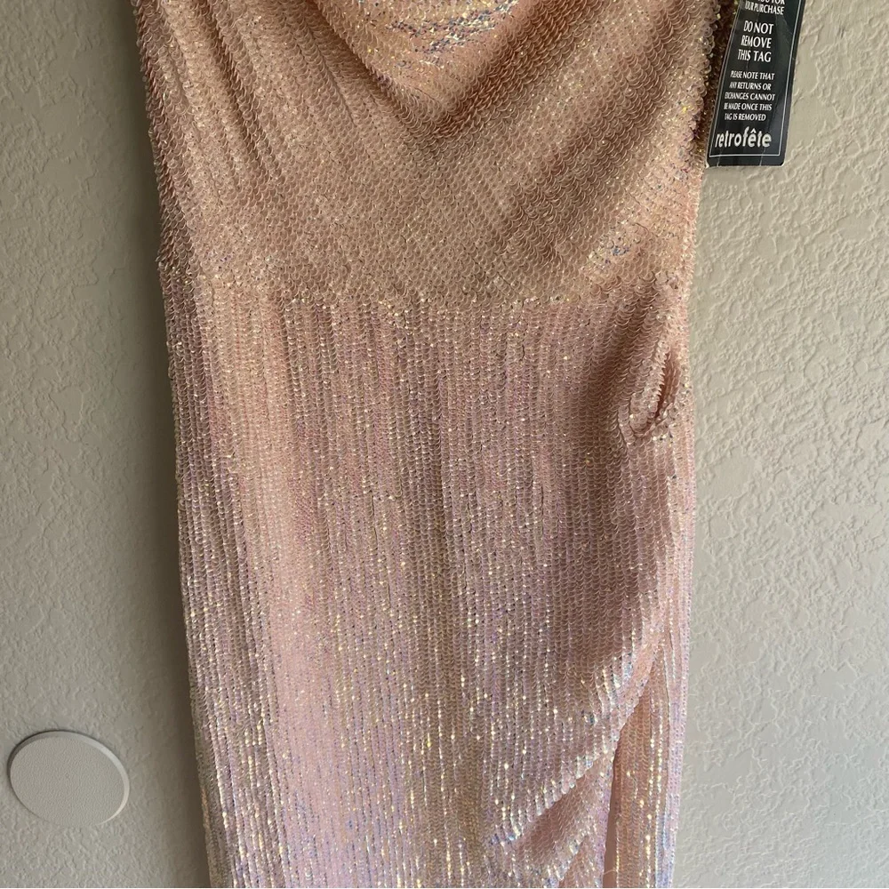 Retrofete KATYA SEQUIN DRESS in Taffy Pink